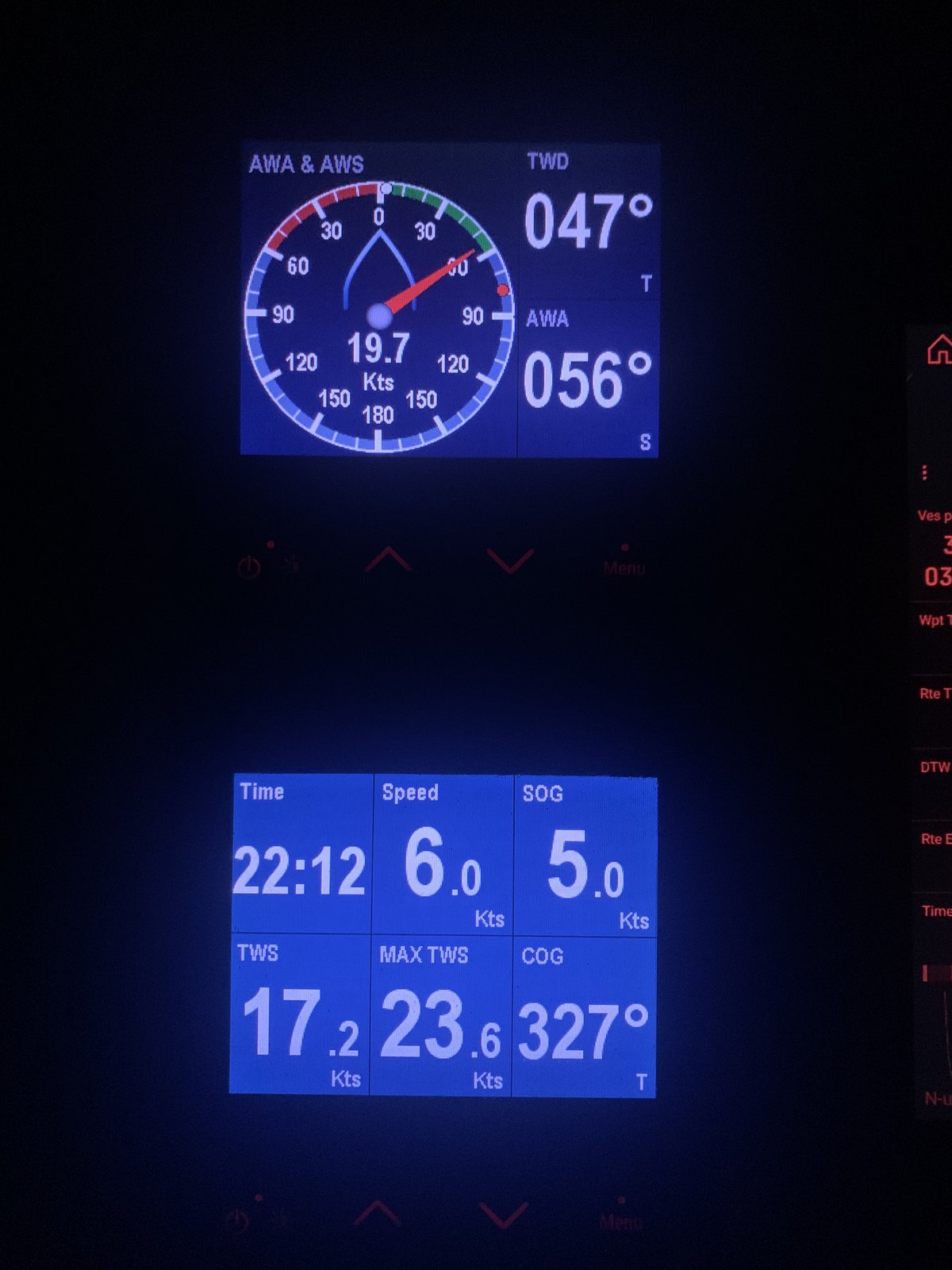 Why I love the 3 to 6 am watch. Wind at the instruments, the world asleep, and three hours of ocean all to yourself.