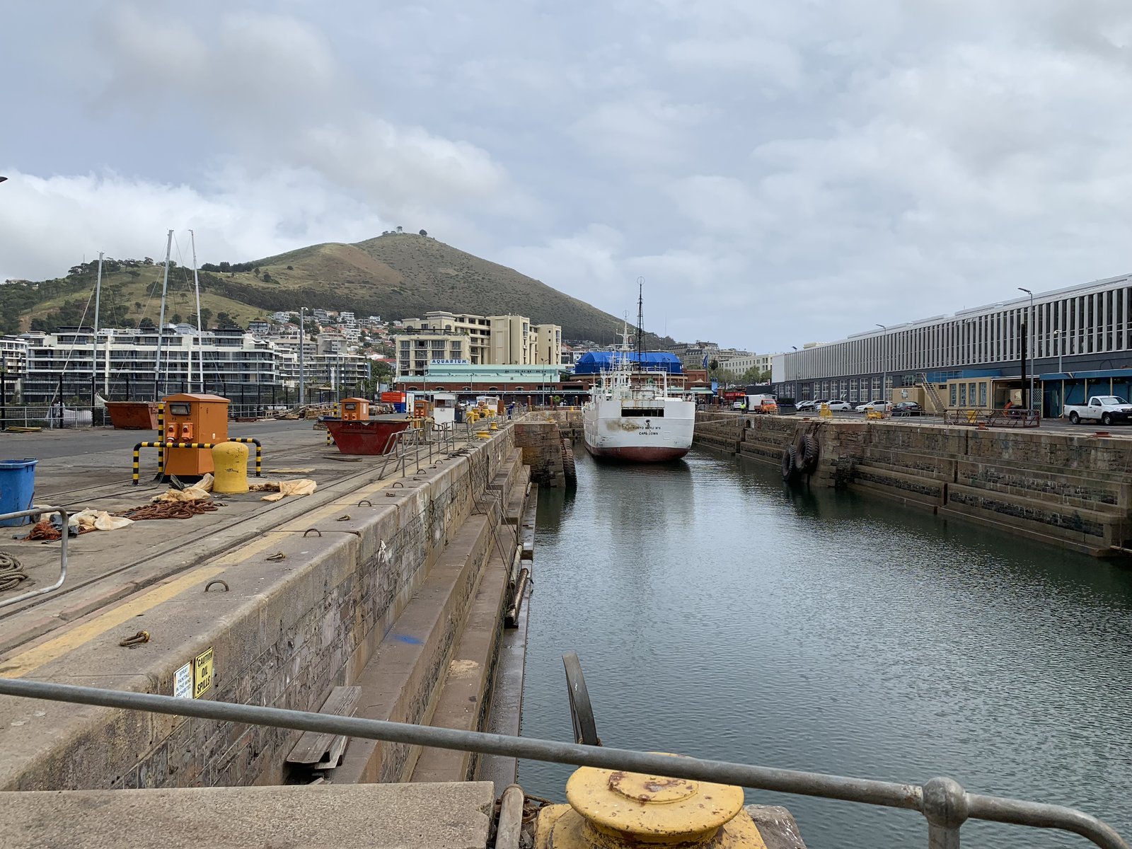 The Cape Town dry dock seen from the water