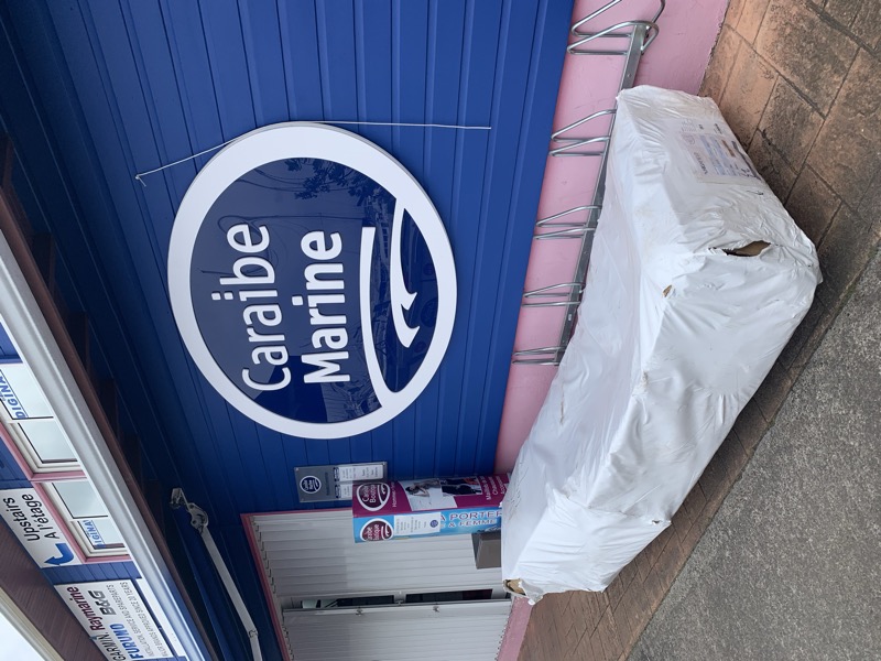 Caraibe Marine — the French Caribbean marine shop where we bought our new dinghy