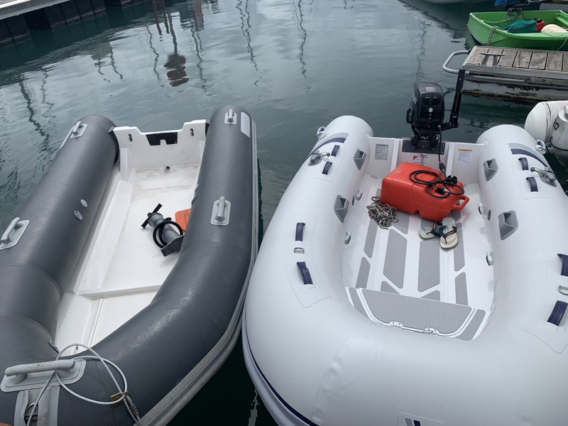 Old and new side by side — the gray original and the freshly delivered Ballistic