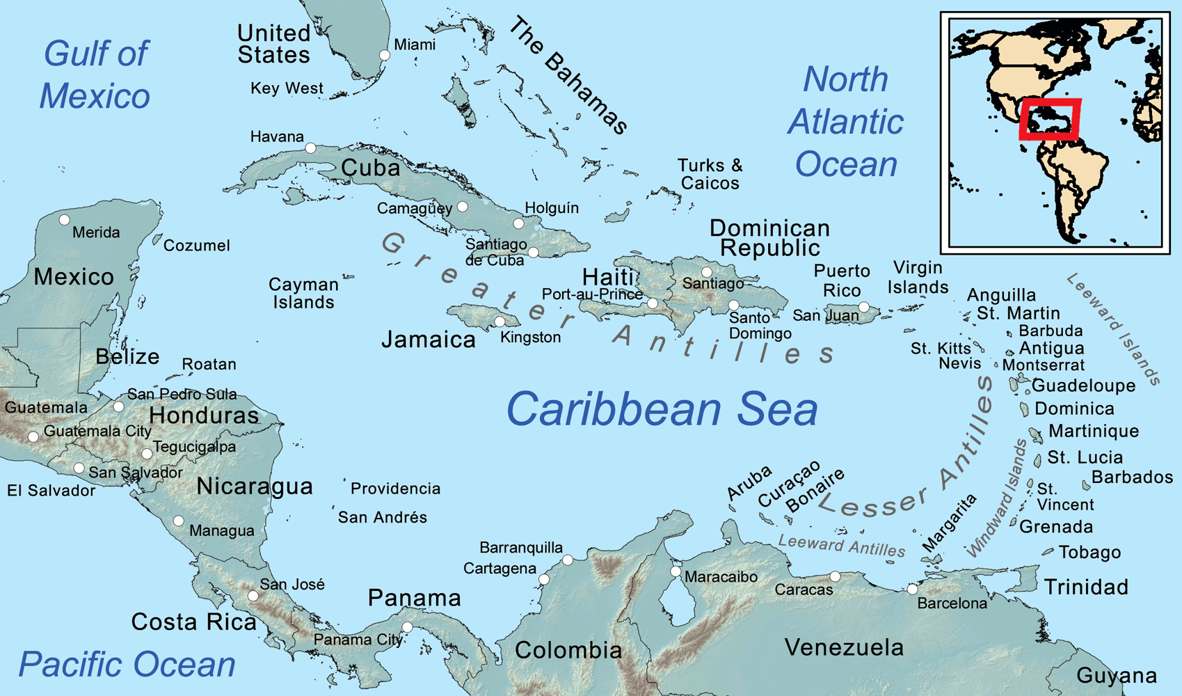 Entering the Greater Antilles