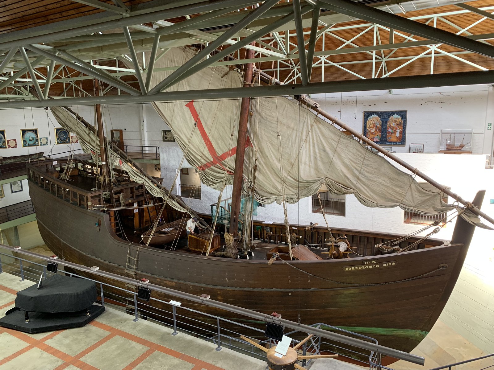 Full view of the Bartolomeu Dias caravel — a humbling reminder of what these early navigators dared