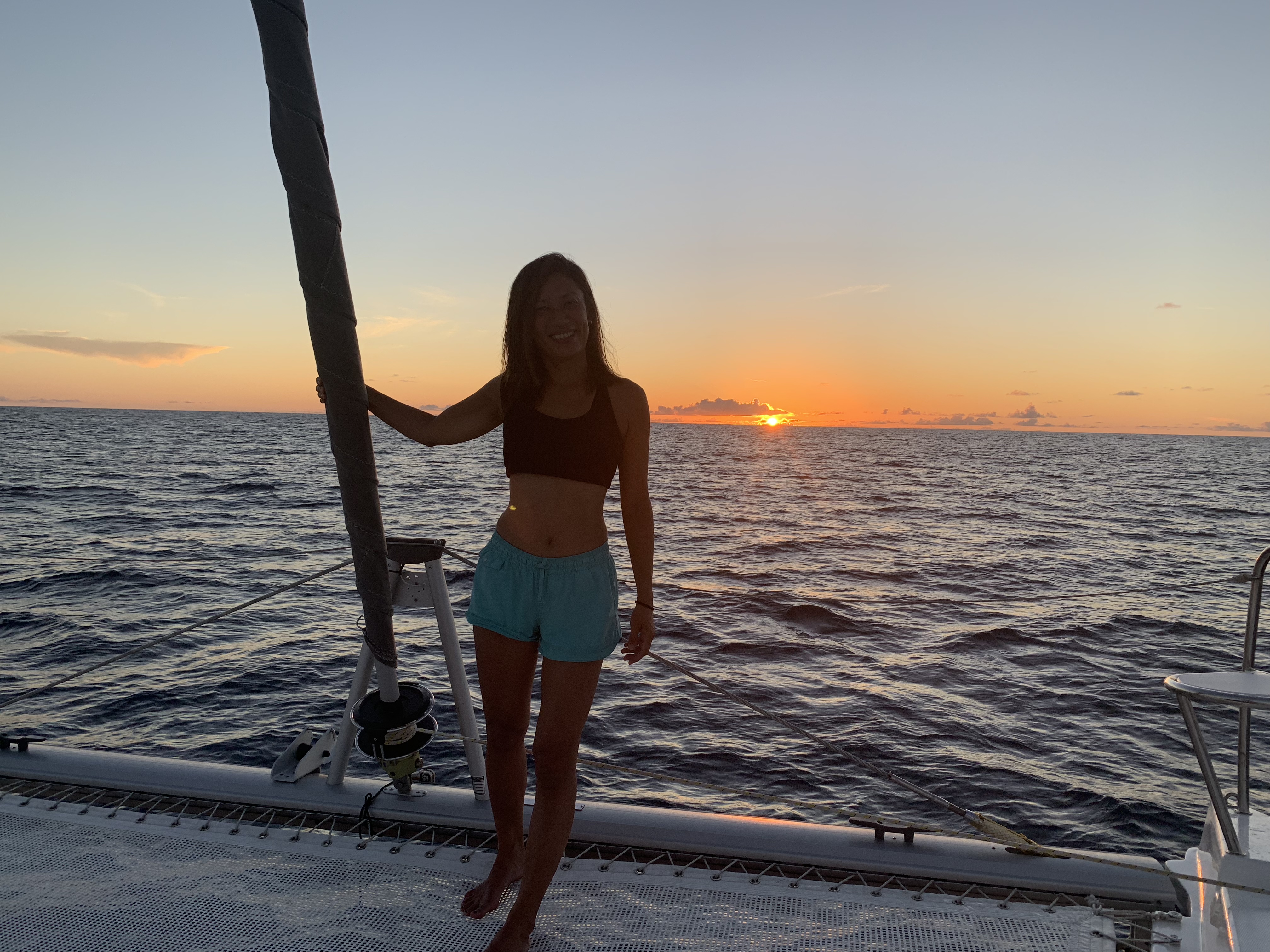 Sunset on the trampoline