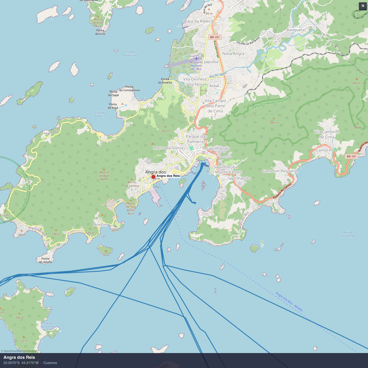 Angra dos Reis anchorage map