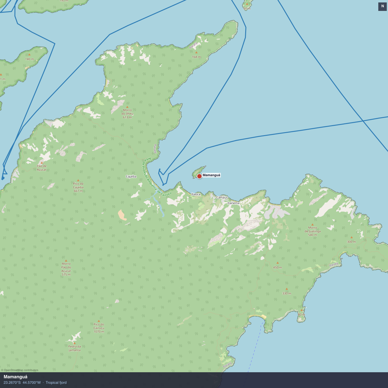 Mamanguá anchorage map