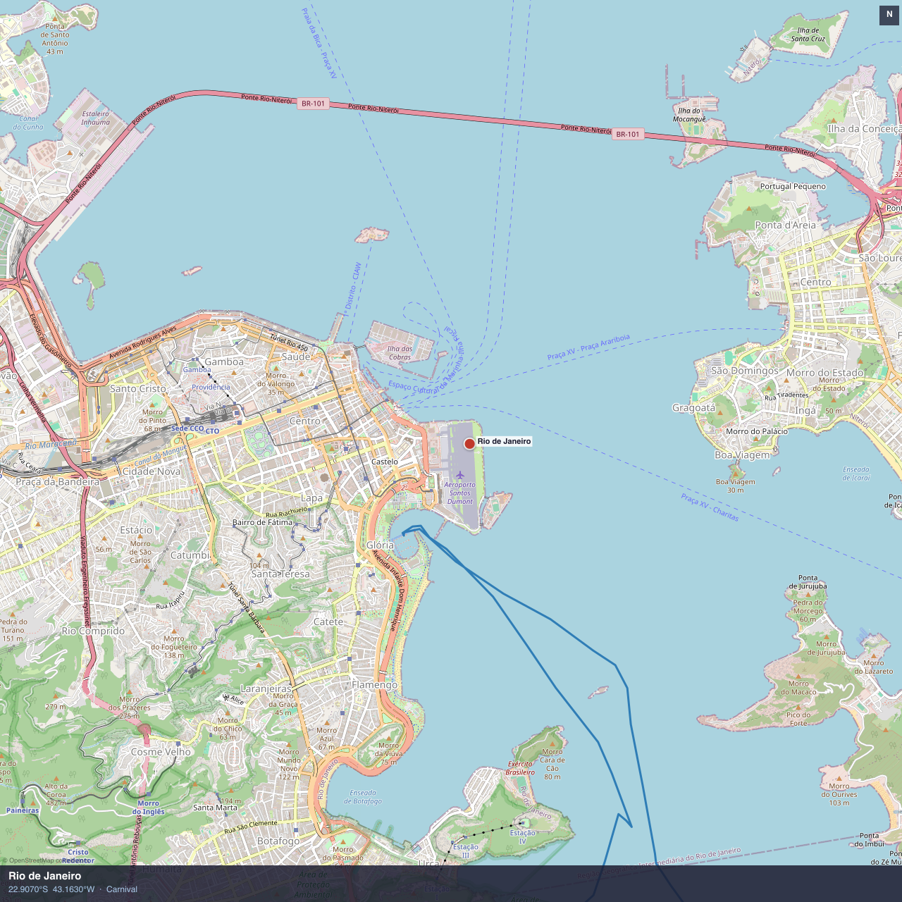 Rio de Janeiro anchorage map