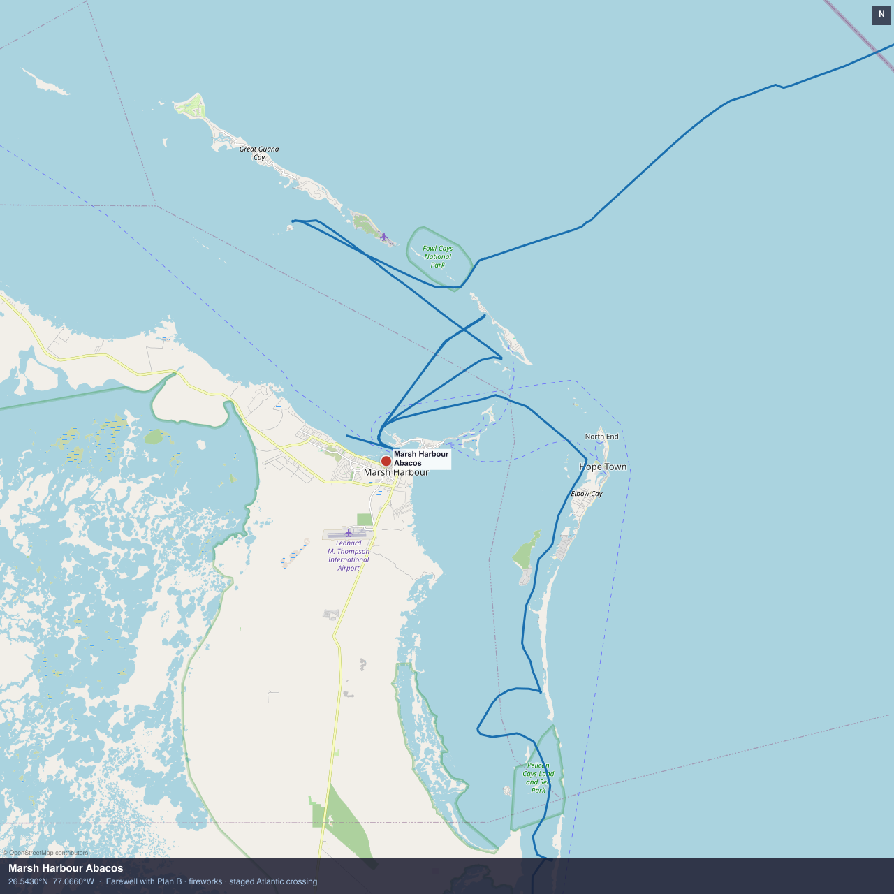 Marsh Harbour Abacos anchorage map