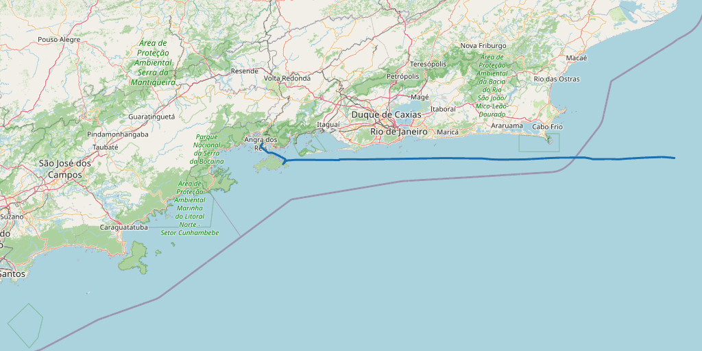 S/V Oroboro GPS sailing track — Ilha Grande and Paraty area, February to April 2019