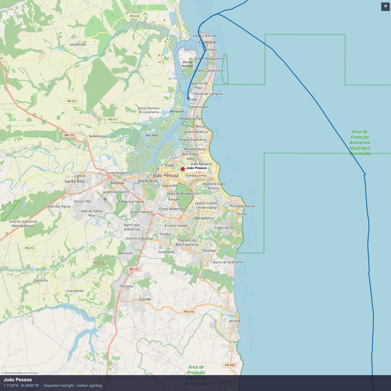 João Pessoa anchorage map