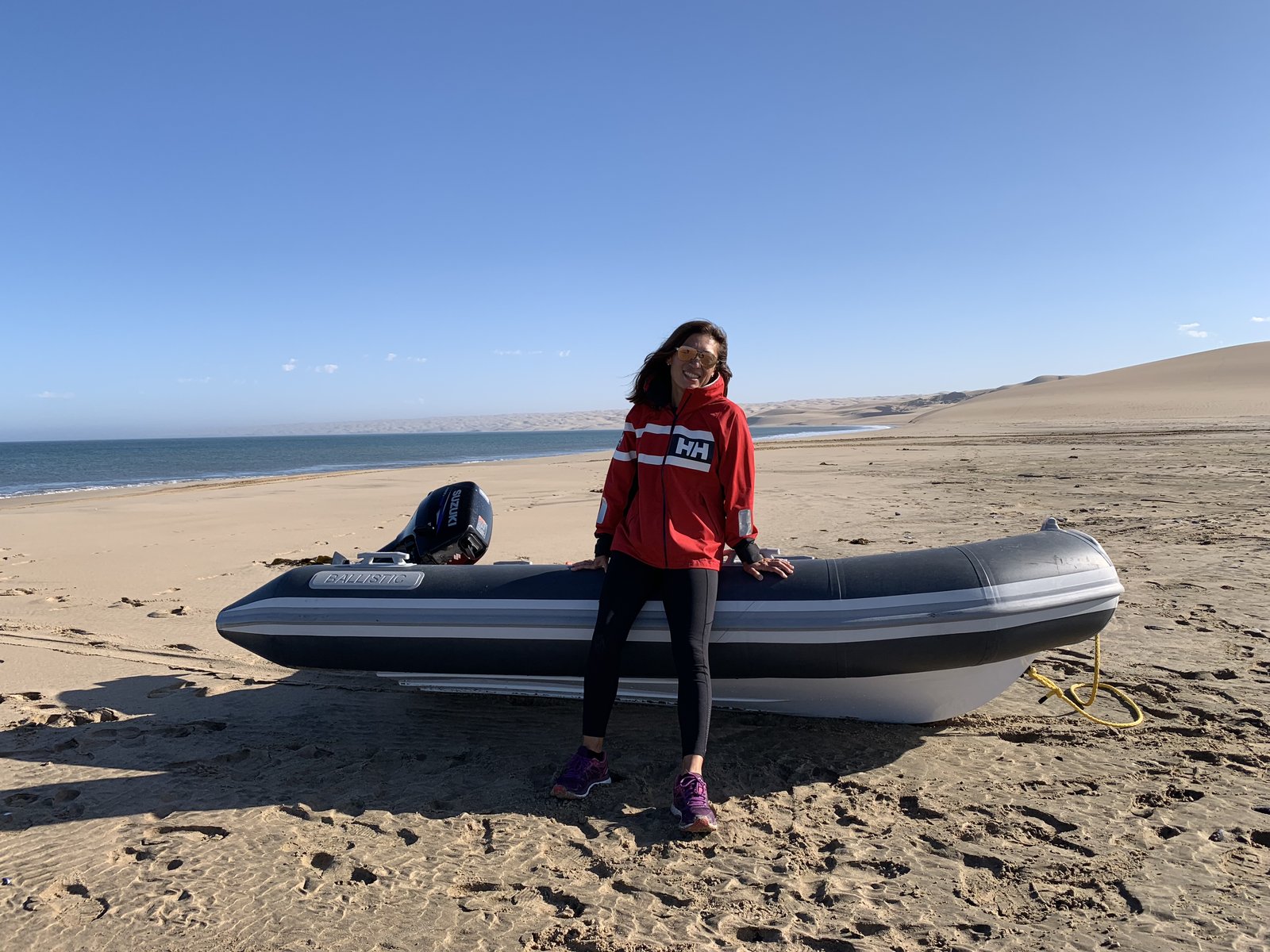 Dinghy on the Skeleton Coast — our Normandy landing