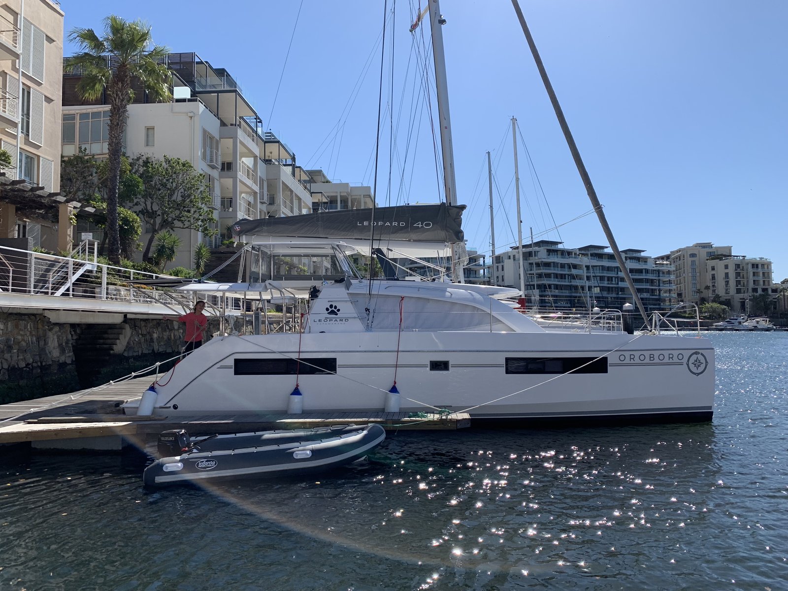 Oroboro at Cape Grace marina — our new home