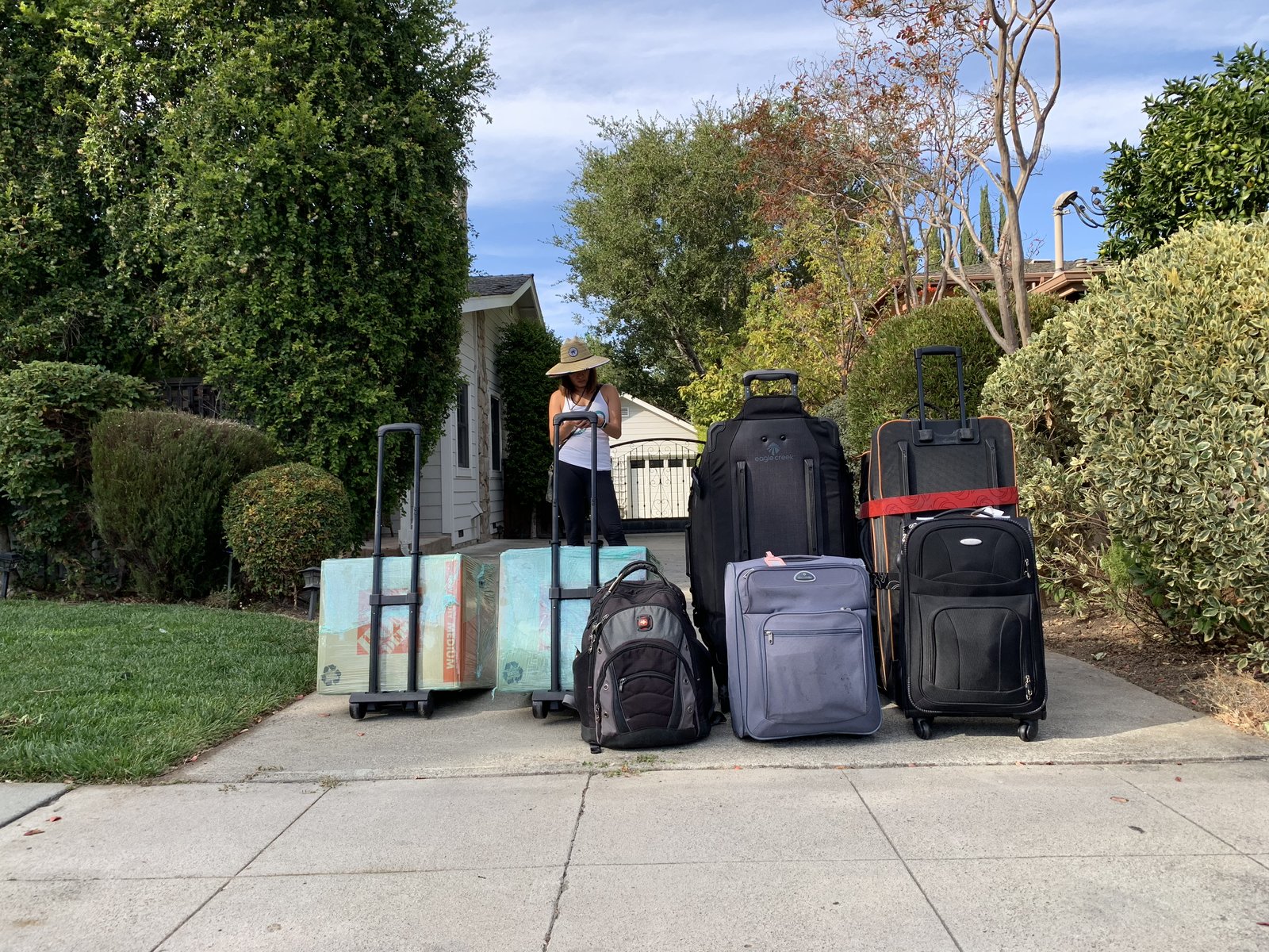 Home — the last familiar view before the adventure began